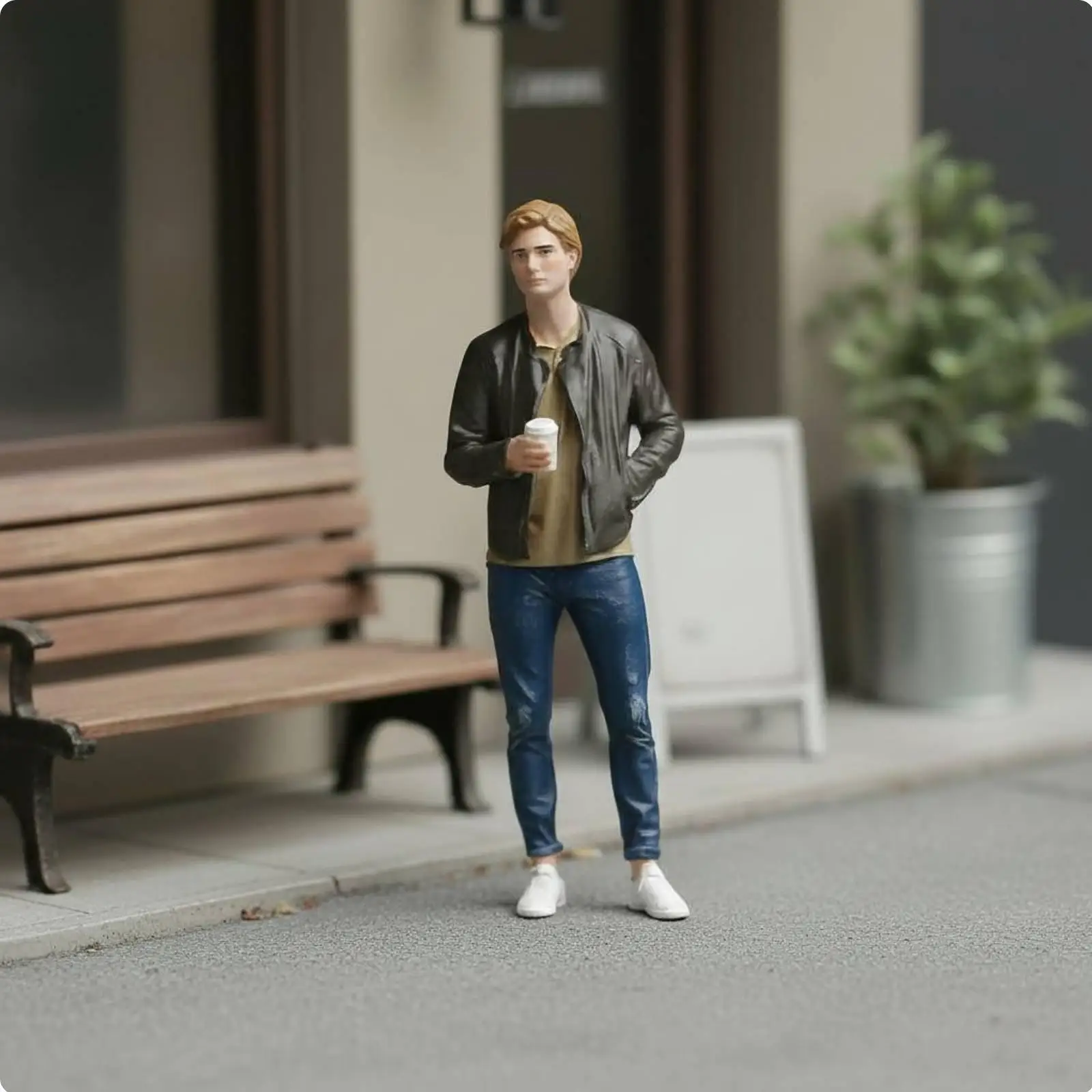 Figura en miniatura pintada a mano: estatua realista hombre - imagen 5