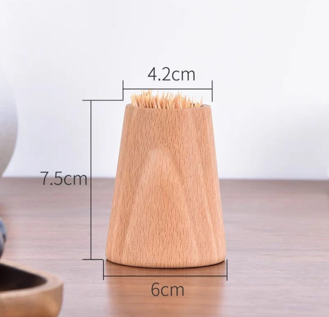 Porta palillos estilo nórdico en madera natural para hogar - imagen 3