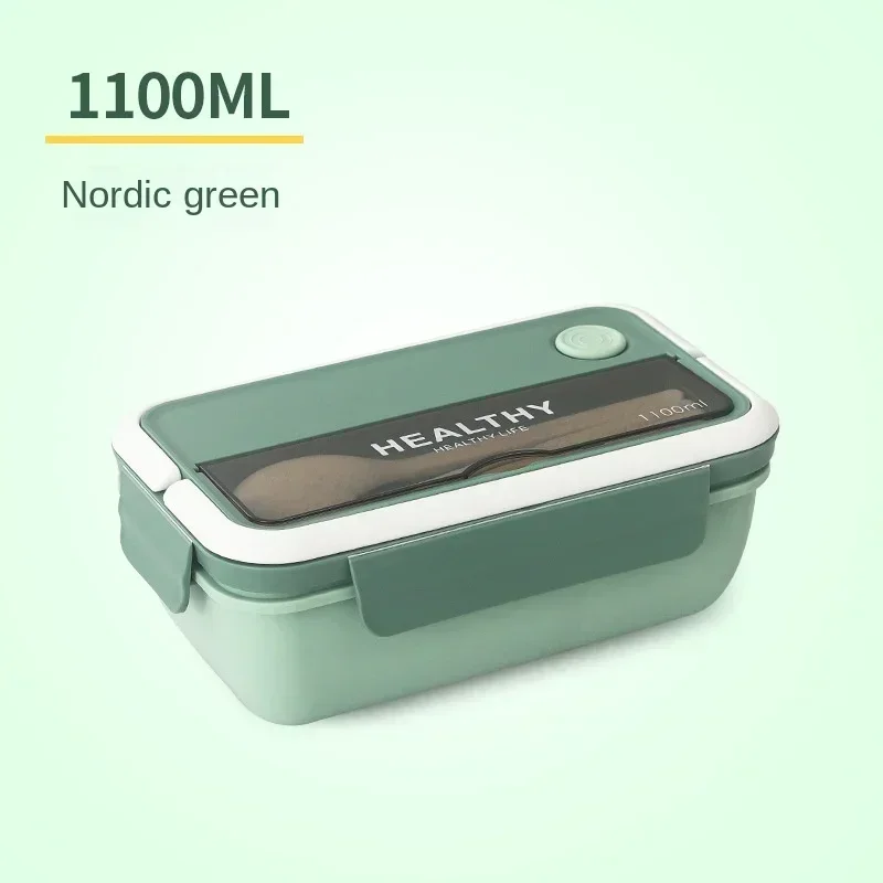 Fiambrera infantil microondas 1100 ml - Bento antifugas con palillos