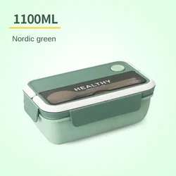 Fiambrera infantil microondas 1100 ml - Bento antifugas con palillos