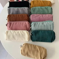 Estuche escolar de pana para lápices de niño – Gran capacidad con cremallera