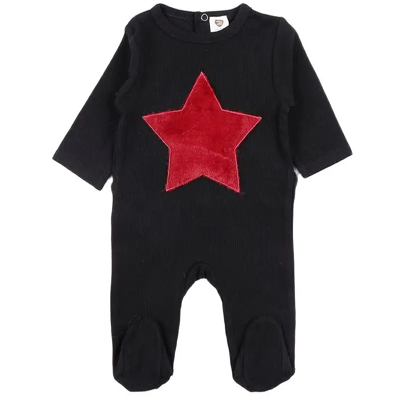Mono pijama de manga larga para bebé con corazones y estrellas - imagen 5