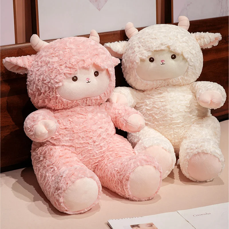 Peluche de oveja cordero blanco estilo tierno, suave y abrazable - imagen 5