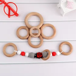 Anillo de madera haya suave para pulseras collares DIY
