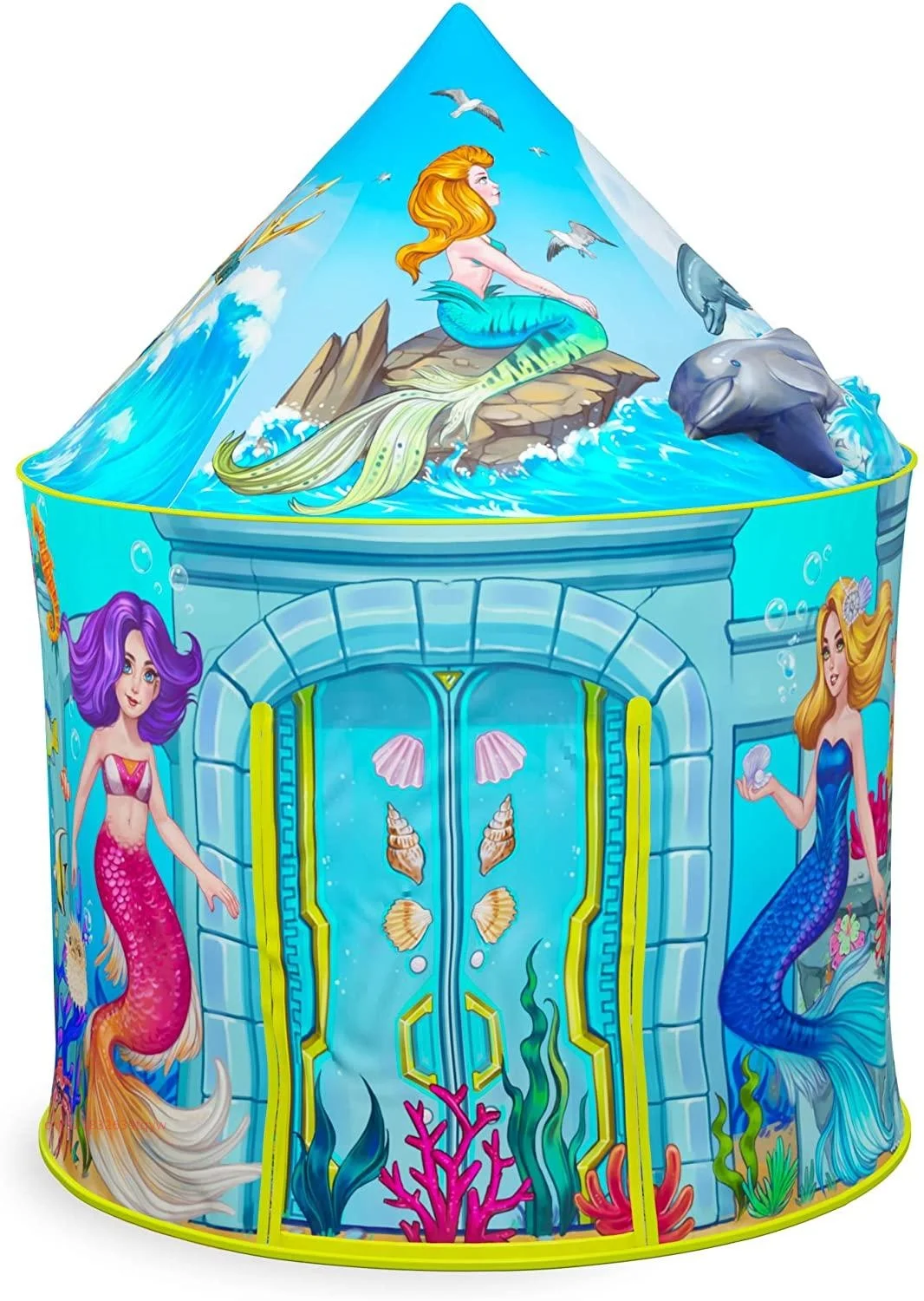 Casa de juegos infantil tipo tienda princesa y sirena bajo el mar - imagen 2