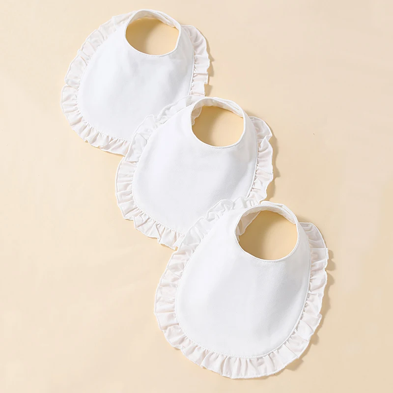 Pack de 3 toallas de saliva con diseño encaje