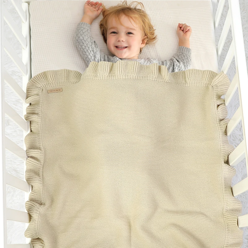 Manta bebé unisex de cuadros para cochecito, suave recién nacido - imagen 3