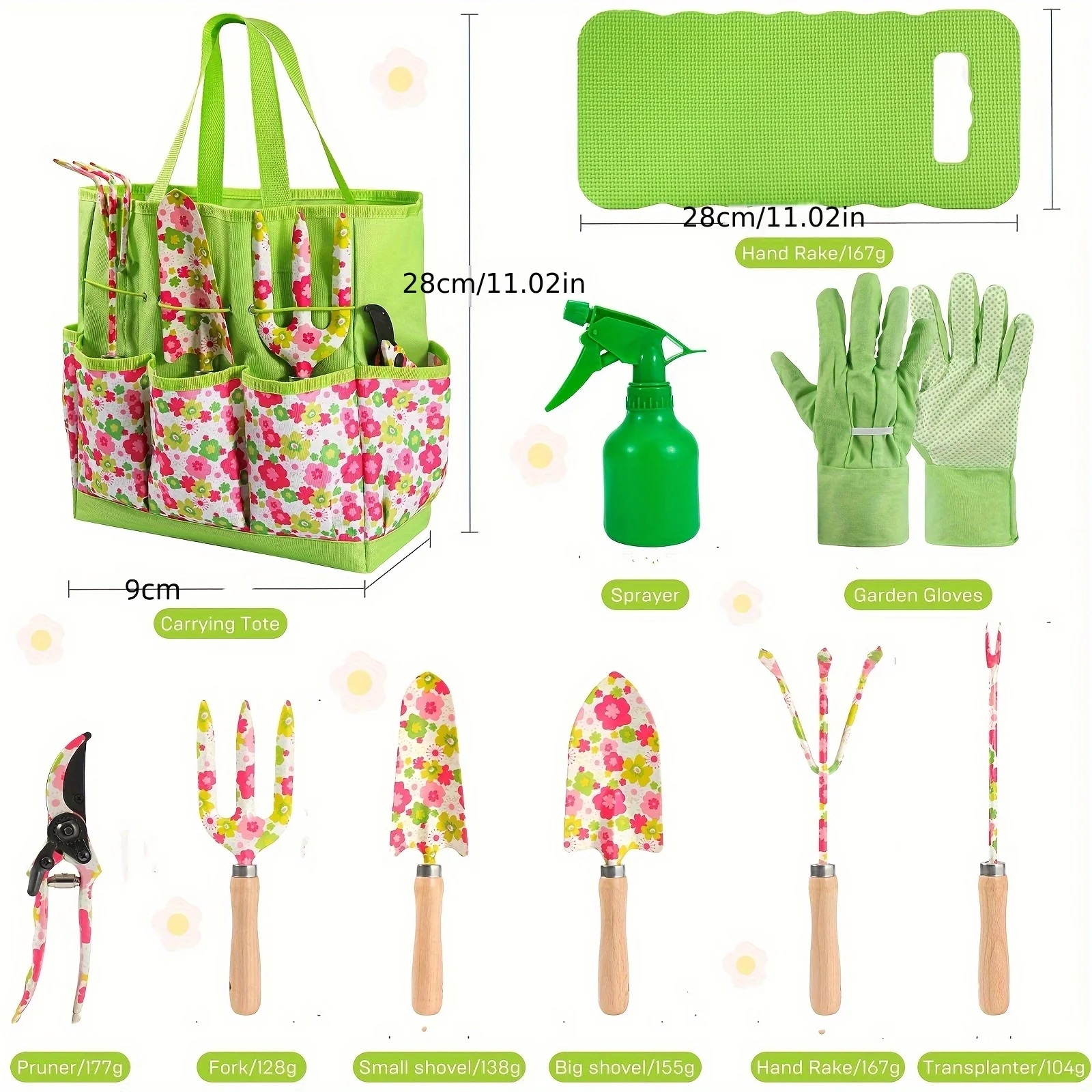 Herramientas de jardinería para niños con bolsa organizadora - imagen 4