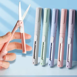 Tijeras plegables multiusos con cuchillo y cortador de papel escolar