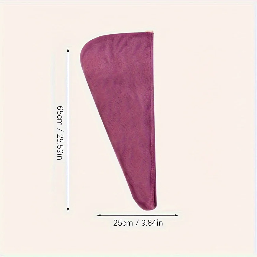 Toalla de pelo absorbente en punto, secado rápido y botón seguro - imagen 2
