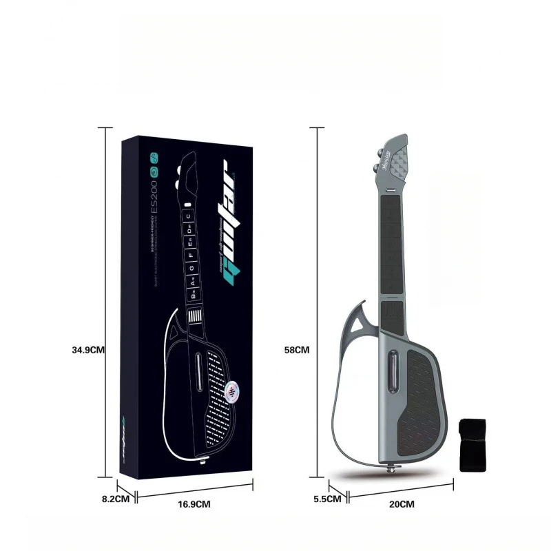Guitarra infantil sin cuerdas con luces y música plegable para niños - imagen 4