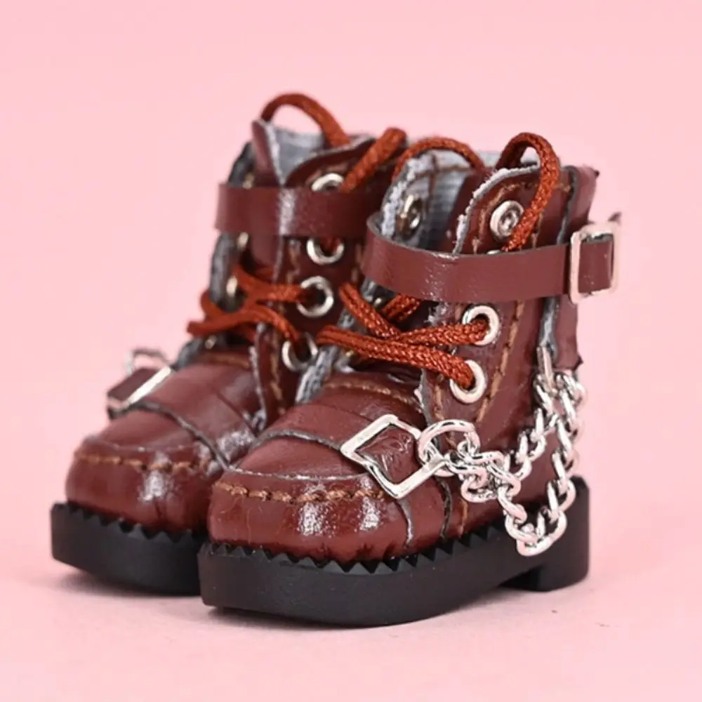 Botas de caña alta Obitsu 11 de cuero con cadena metálica - imagen 2