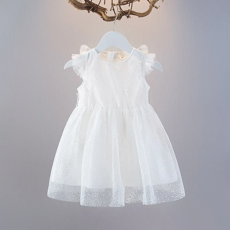 Vestido infantil con alas de mariposa y lunares – 1–6 años para niñas - imagen 3