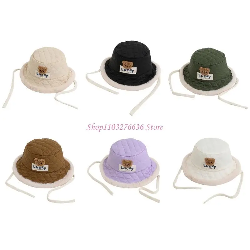 Gorro pescador cálido de invierno con patrón osito - imagen 2