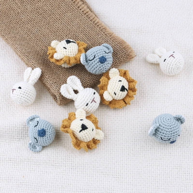Clips para chupete de madera vintage con cuentas animales bonitas - imagen 3