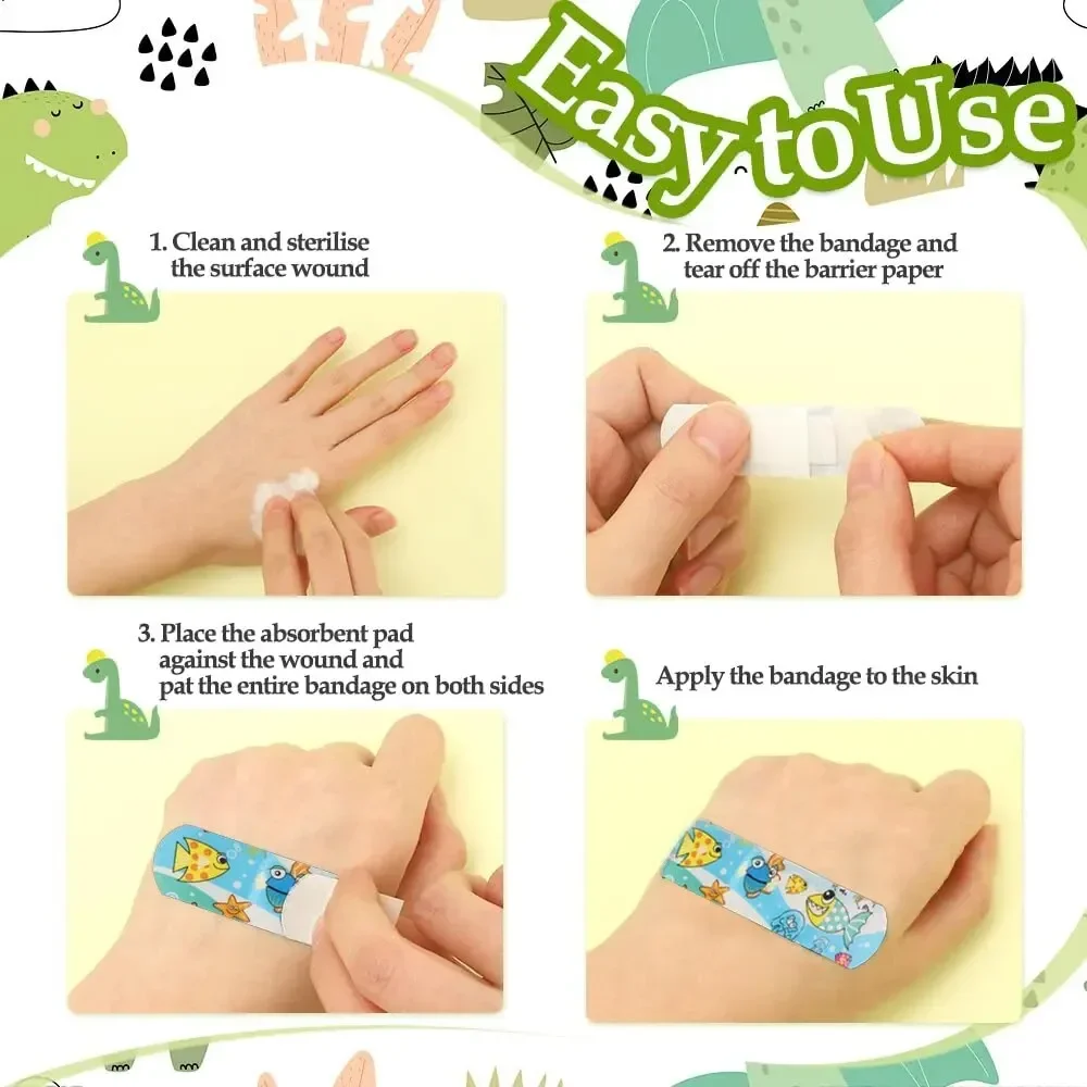 Tiritas infantiles impermeables con dibujos – Adhesivo flexible y suave - imagen 2