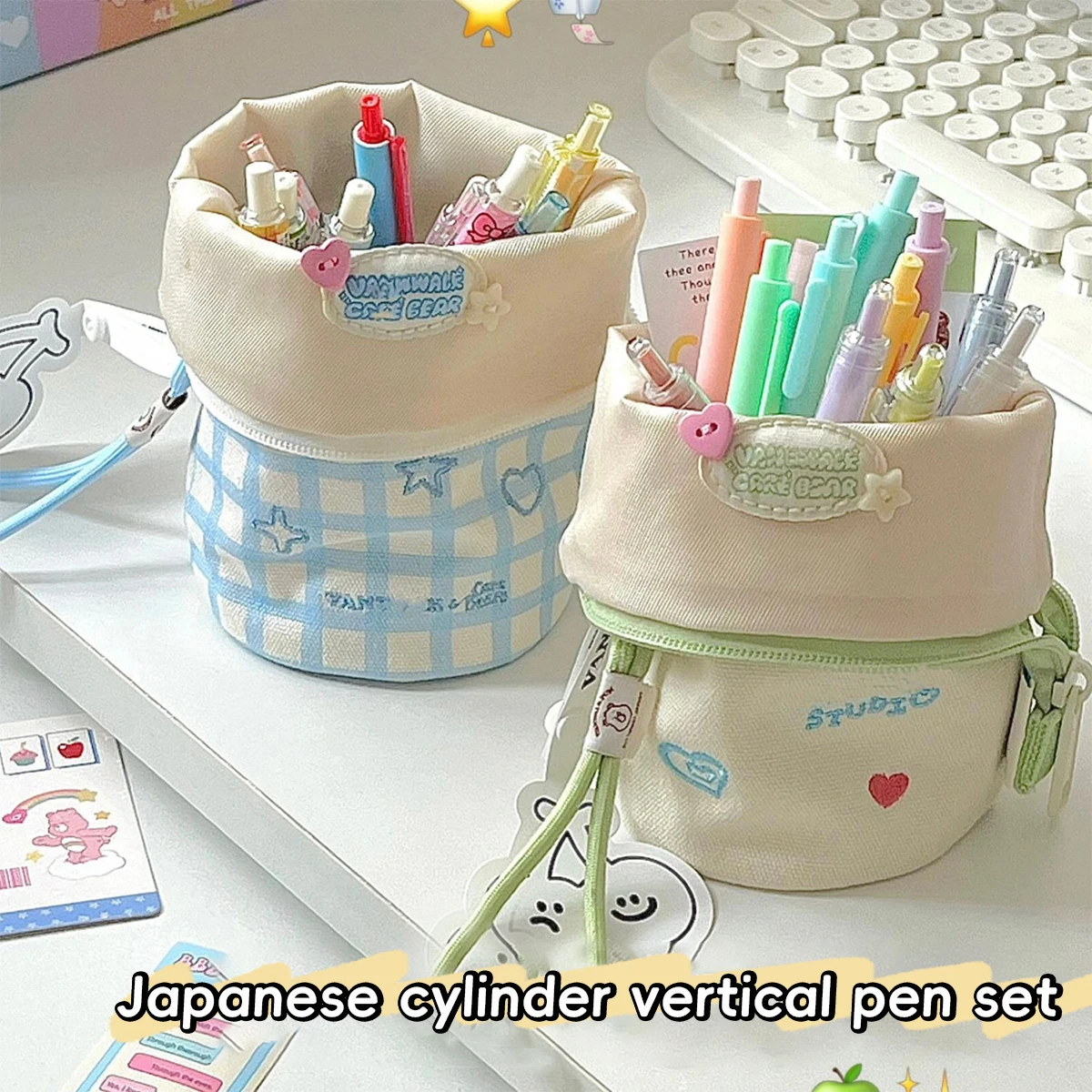 Estuche kawaii de gran capacidad