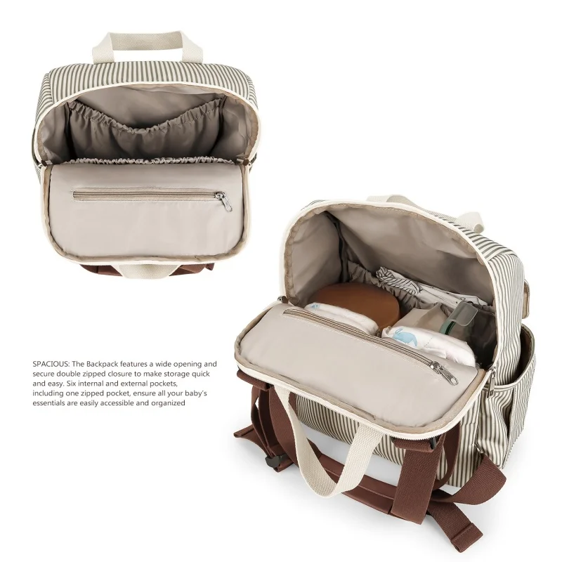 Bolsa de maternidad para carrito con cambiador y portabotellas aislado - imagen 4