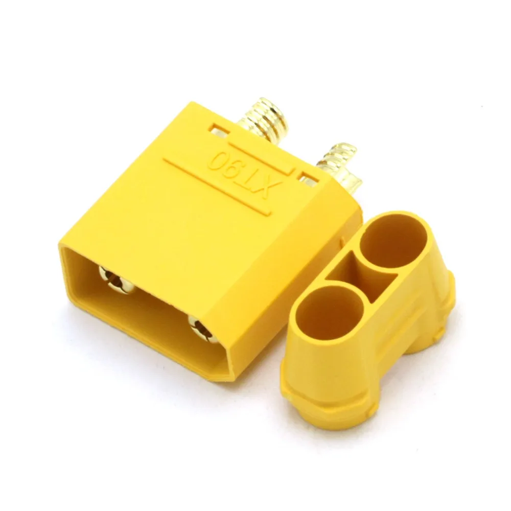 Vista lateral del conector XT90-S hembra