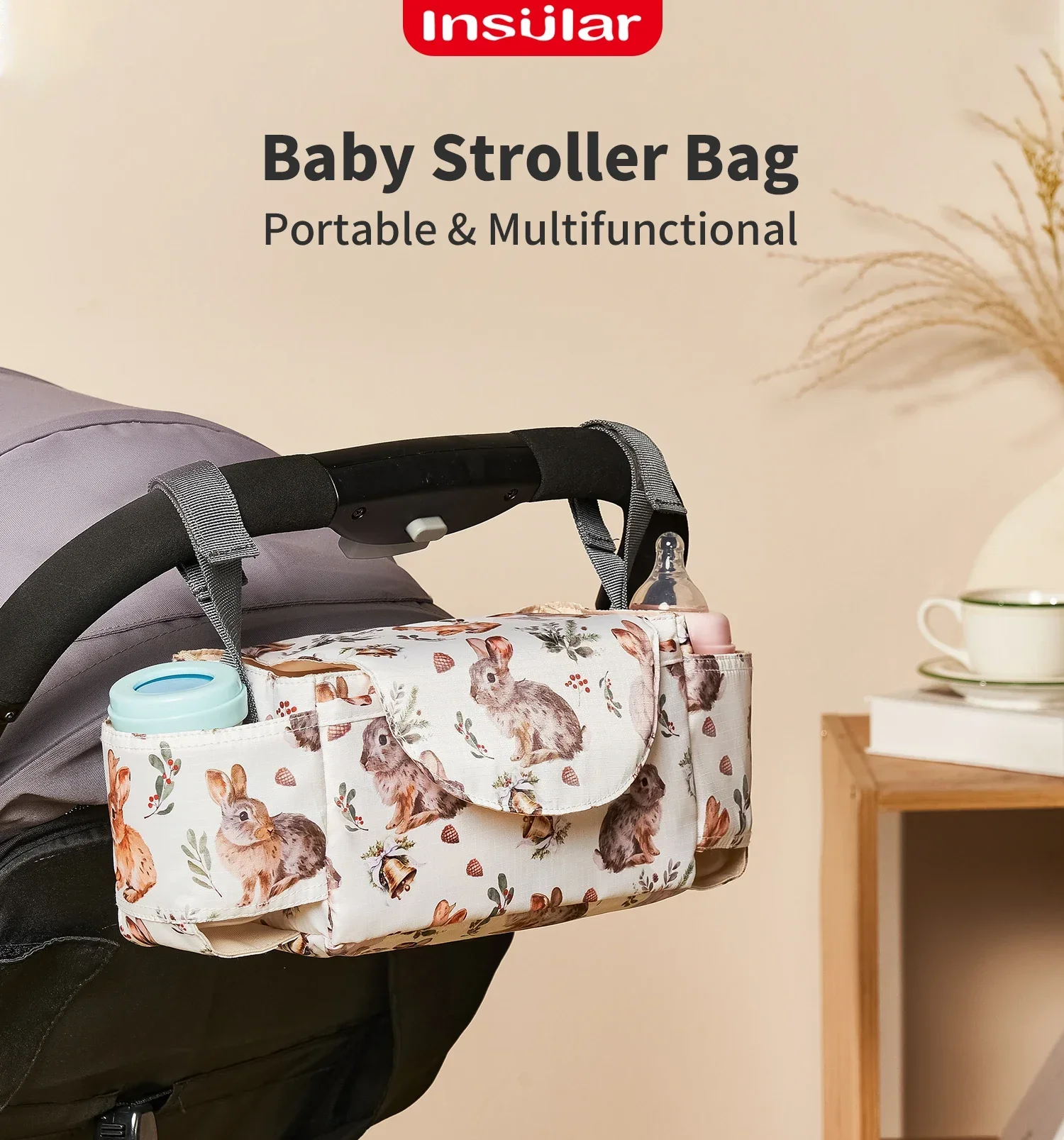 Bolsa para cochecito impermeable para mamá y bebé
