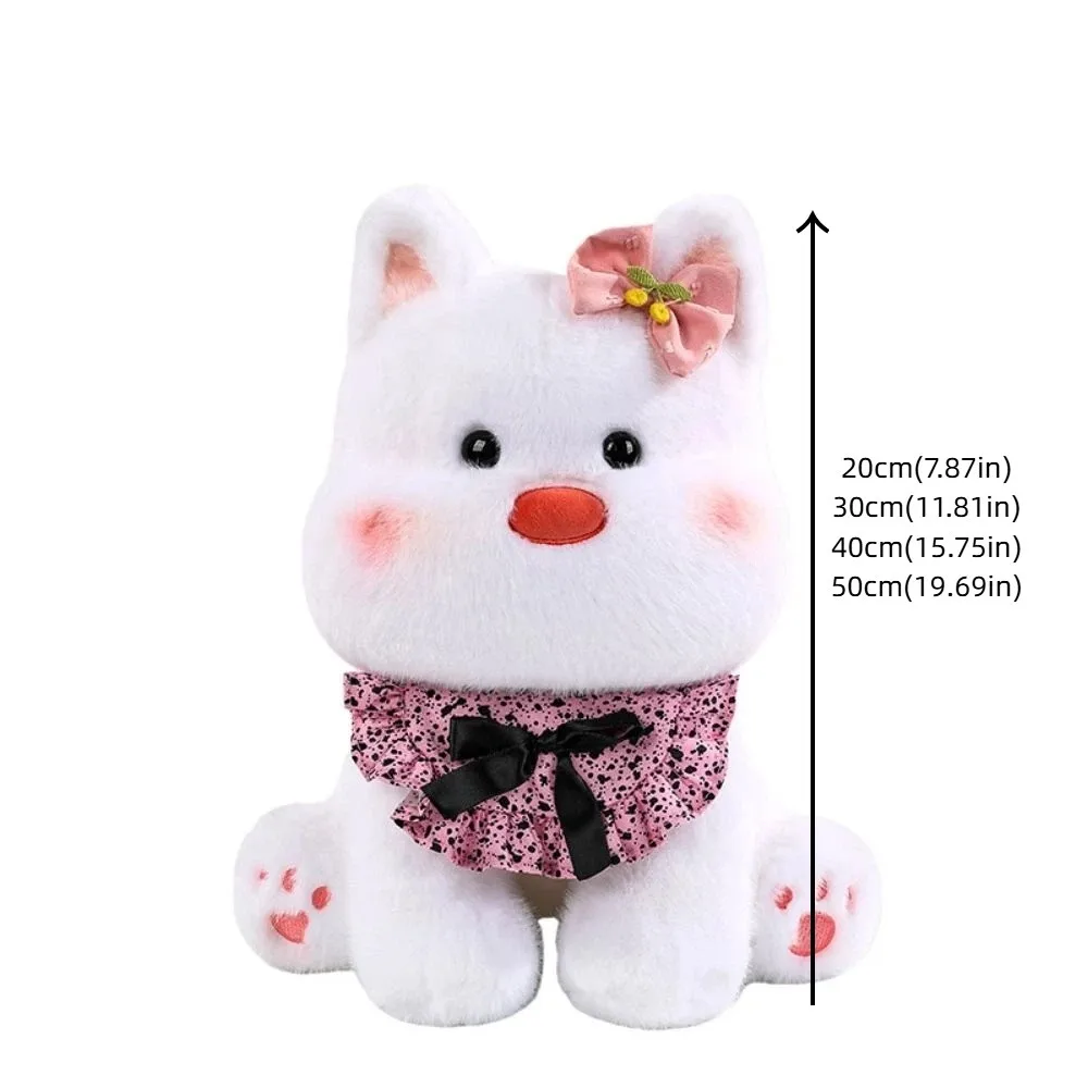 Peluche West Highland Terrier blanco de material suave sentado - imagen 3