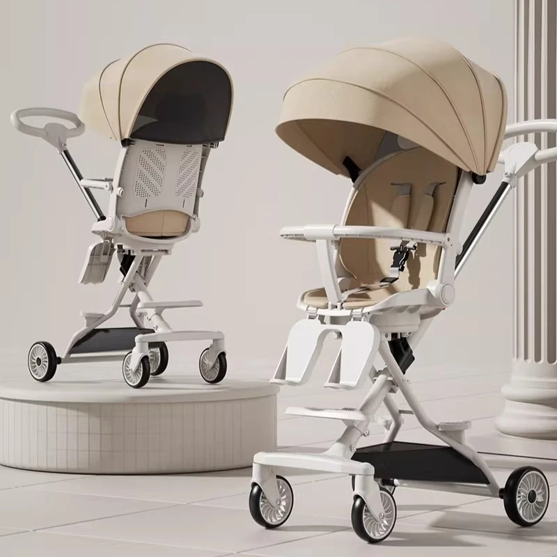 Cochecito de bebé plegable ligero con manillar ajustable y asiento - imagen 5