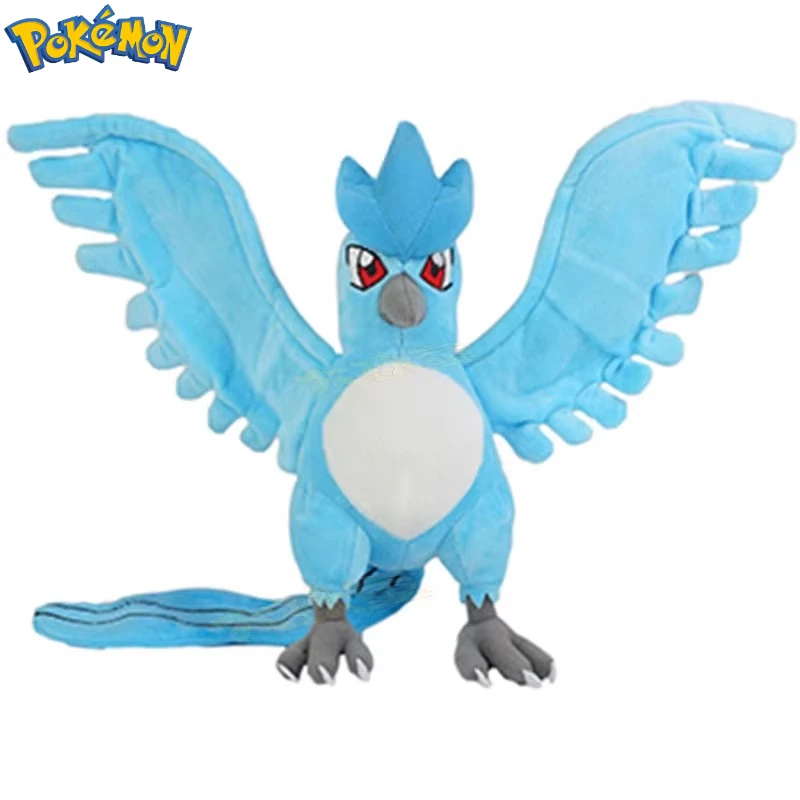 Peluche de Pokémon Articuno suave, dibujo animado para niños