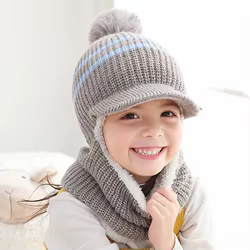 Gorro de invierno con forro polar para niños