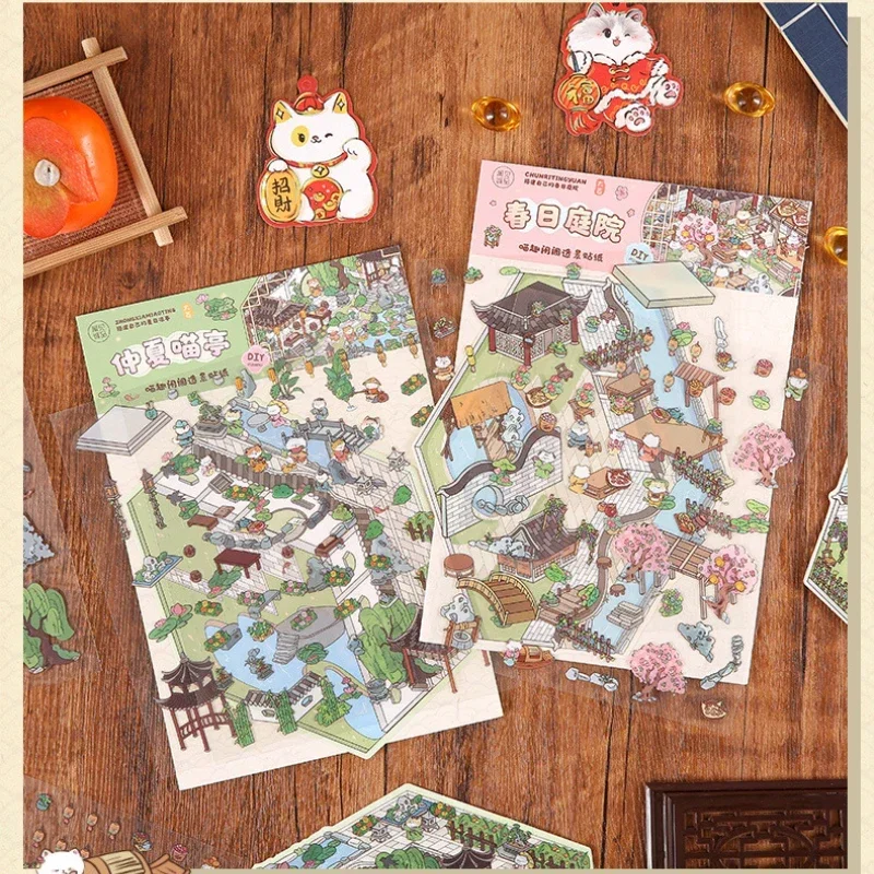 Pegatinas 3D infantiles de gato animado para regalo y ocio - imagen 4