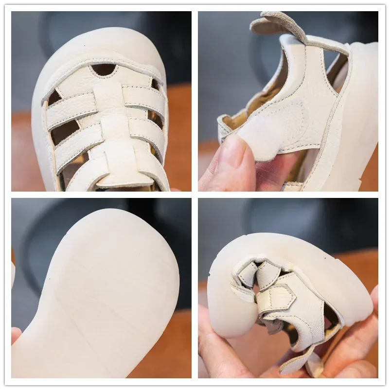 Sandalias de verano en cuero para niños – Suela suave y transpirable - imagen 5