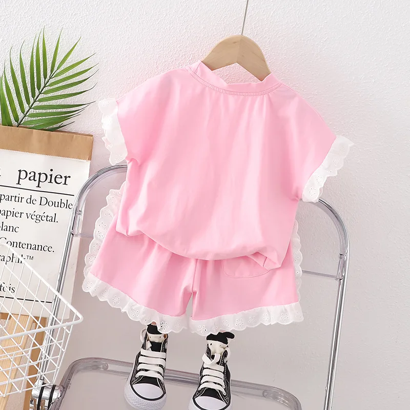 Conjunto de verano para bebé con camiseta y pantalón corto informal - imagen 3