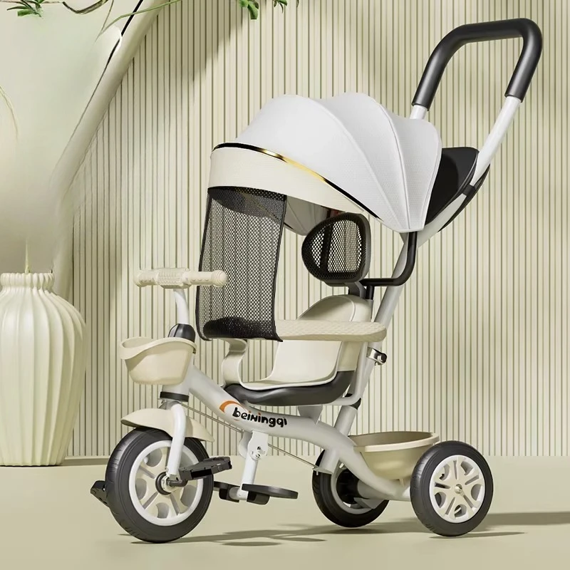 Triciclo antivuelco con mango parental y ruedas anchas para niños - imagen 2