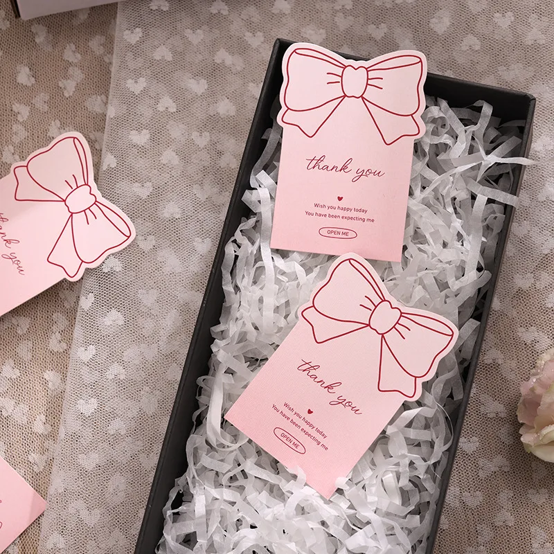 Pegatinas agradecimiento con lazo rosa para regalo Día Madre - imagen 3