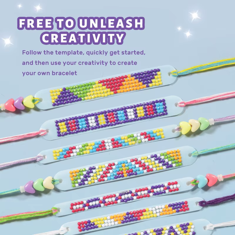 Kit de pulseras de diamantes hechas a mano para niñas - imagen 2