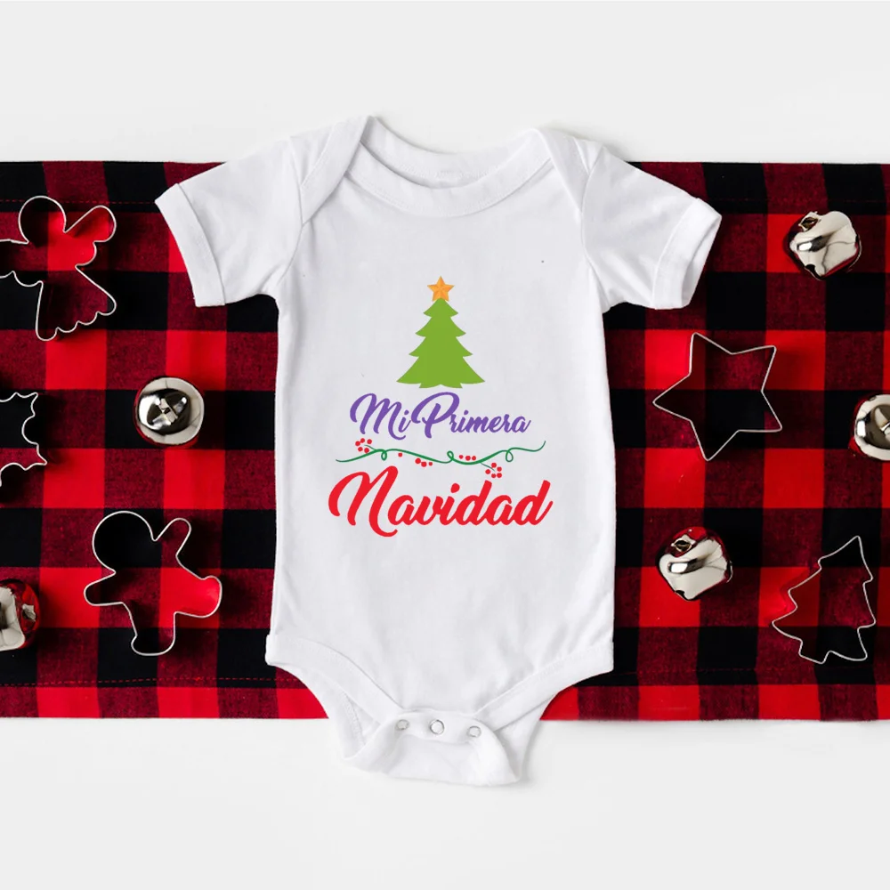 Pelele bebé manga corta con estampado de Papá Noel para Navidad - imagen 2
