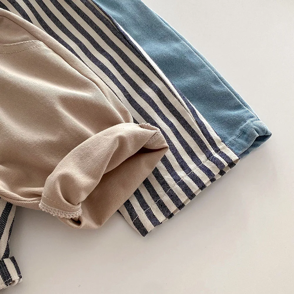 Pantalones a rayas de algodón para niños – Diseño informal de saison - imagen 4