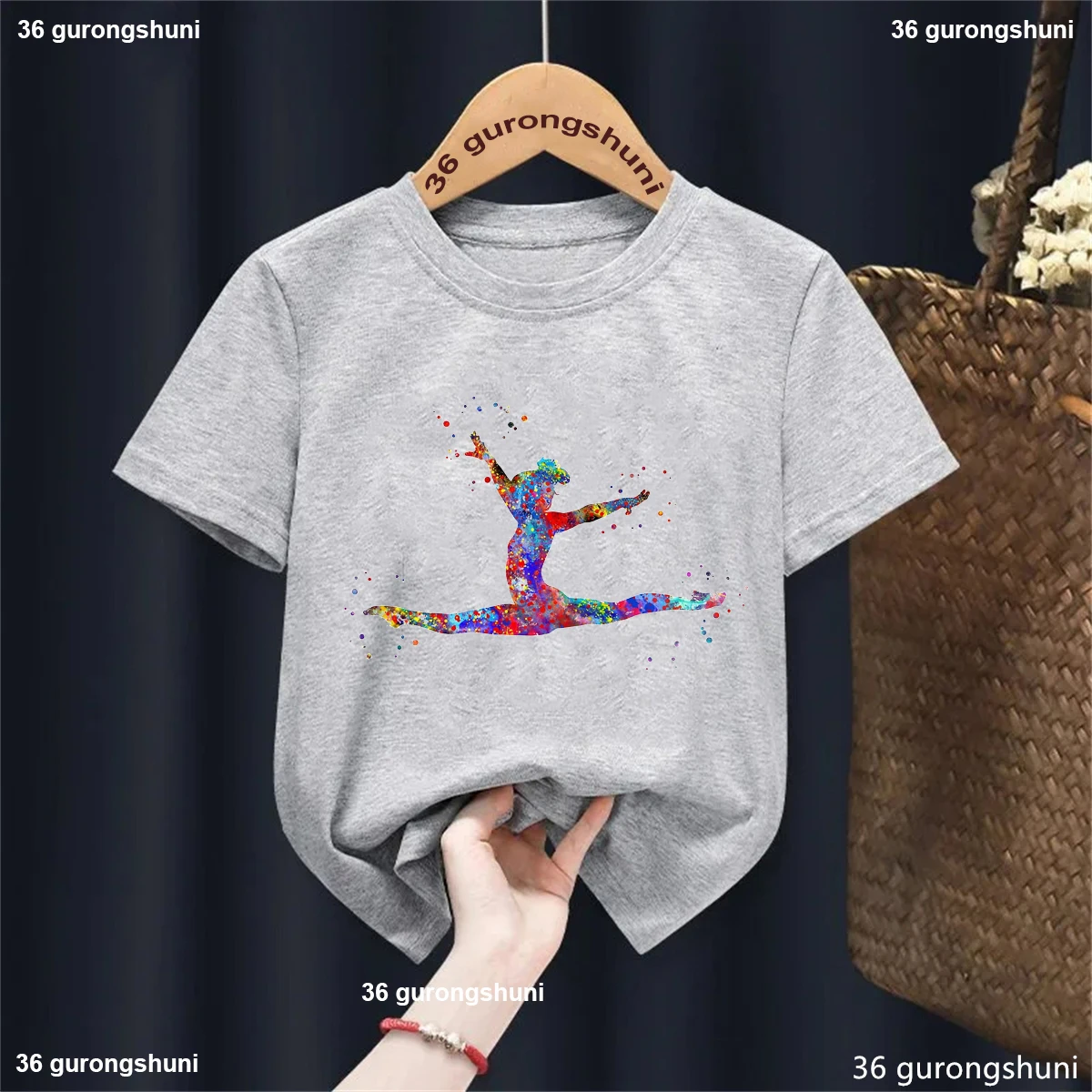 Camiseta bebé manga corta con abertura de pie acuarela - imagen 2