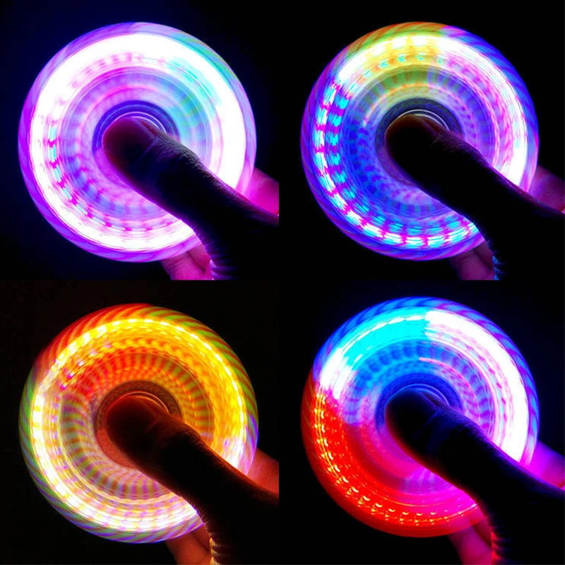 Fidget spinner con luz LED para aliviar el estrés, brilla en la oscuridad - imagen 5