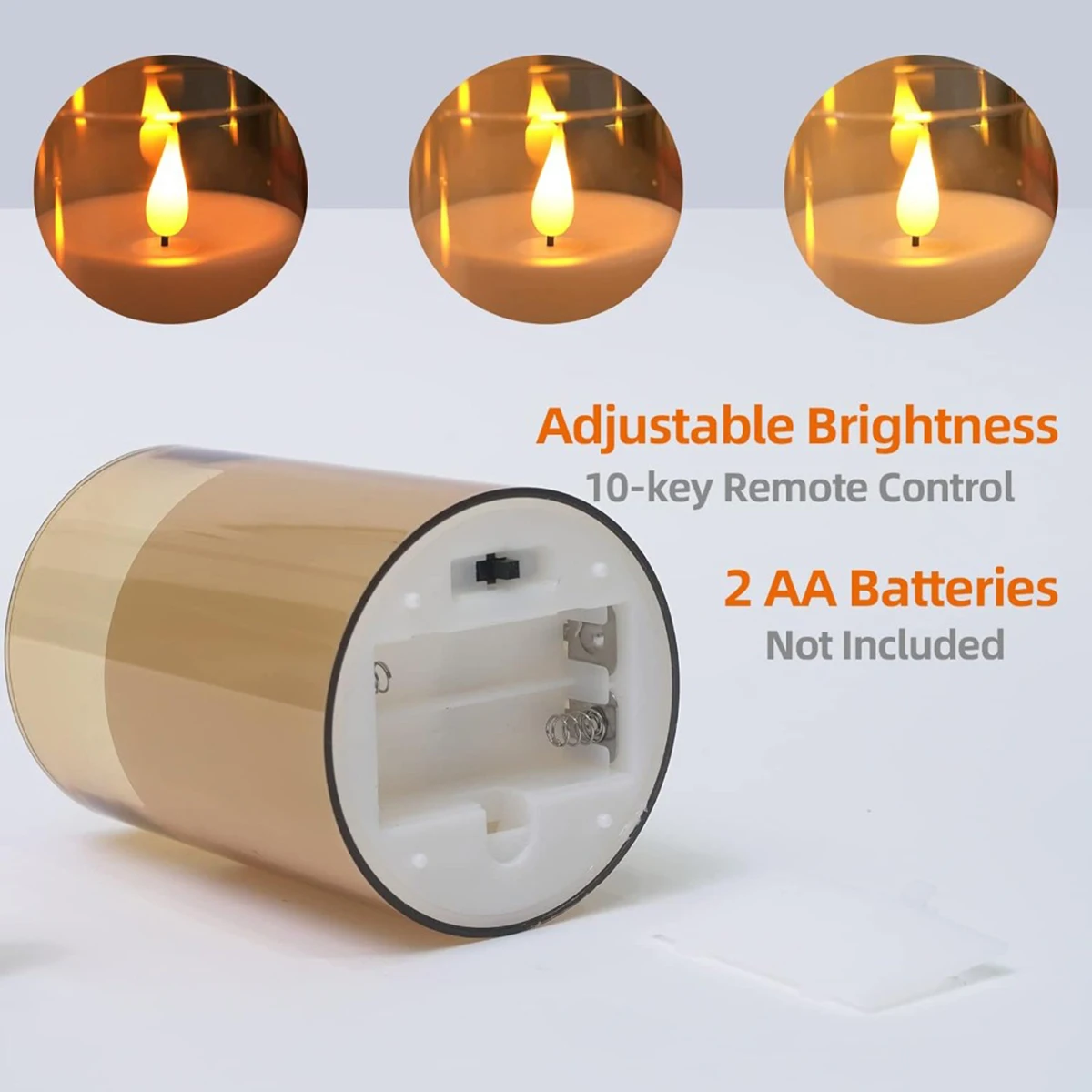 Vela LED decorativa con temporizador remoto para hogar - imagen 3