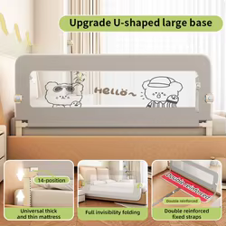 Protector anticaídas de riel de cama ajustable para niños