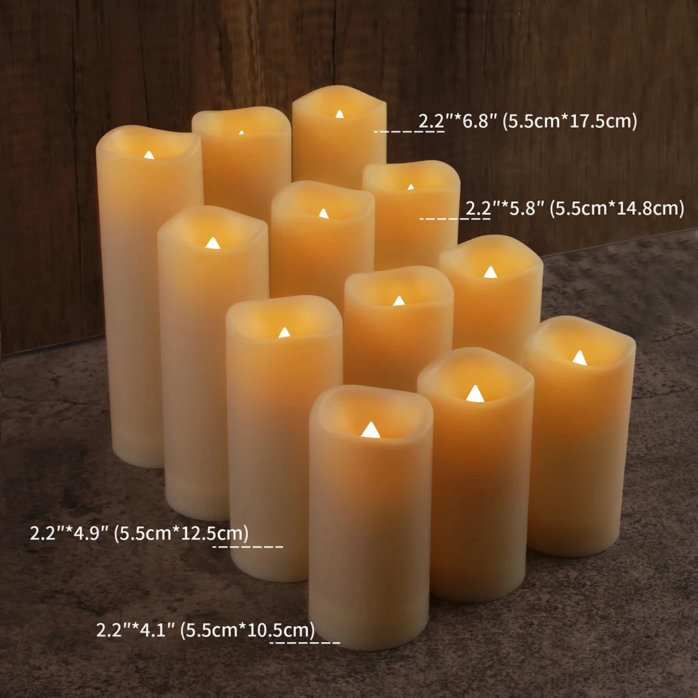 Vela LED parpadeante en candelabro