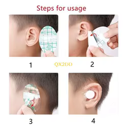 QX2D protectores impermeables para los oídos infantiles con pegatina