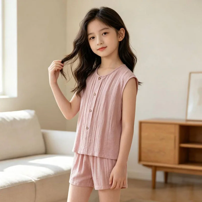 Camisa sin mangas y pantalones cortos de MILANCEL para verano
