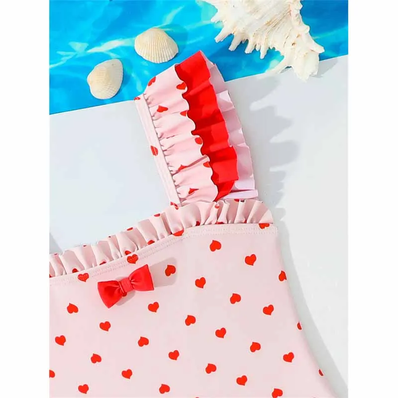 Bañador bebé de una pieza verano con volantes para niña - imagen 3
