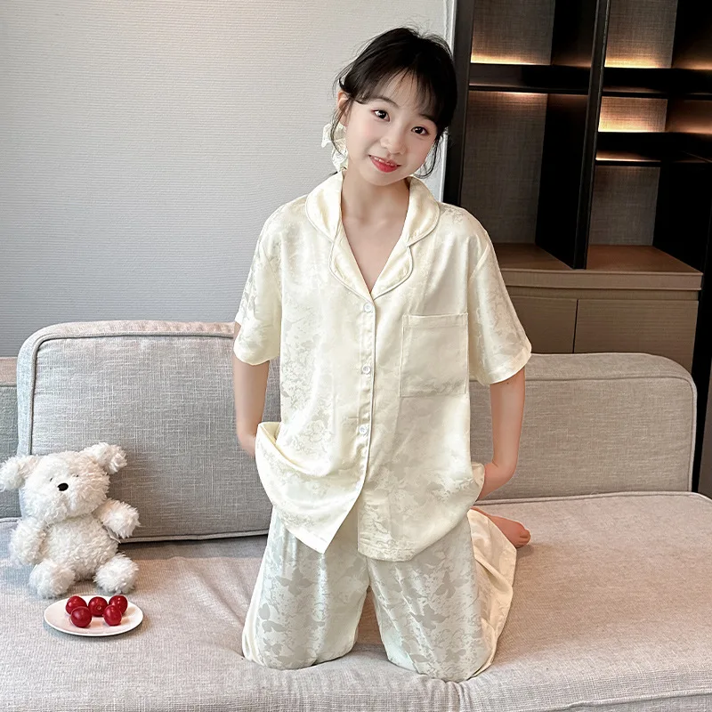 Pijama jacquard mariposa para niña fresco y ligero - imagen 3