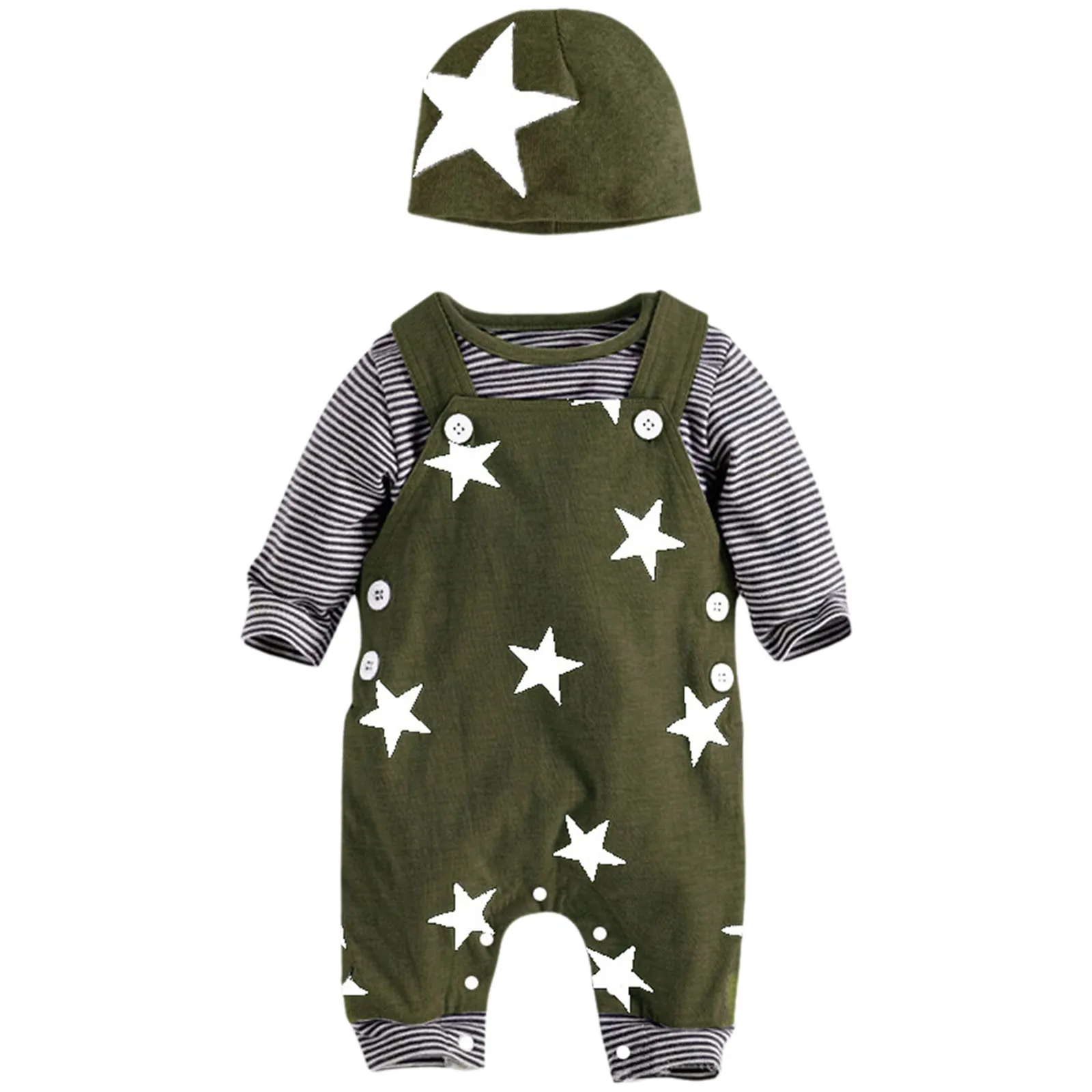 Mono con estampado de estrellas y botones a presión