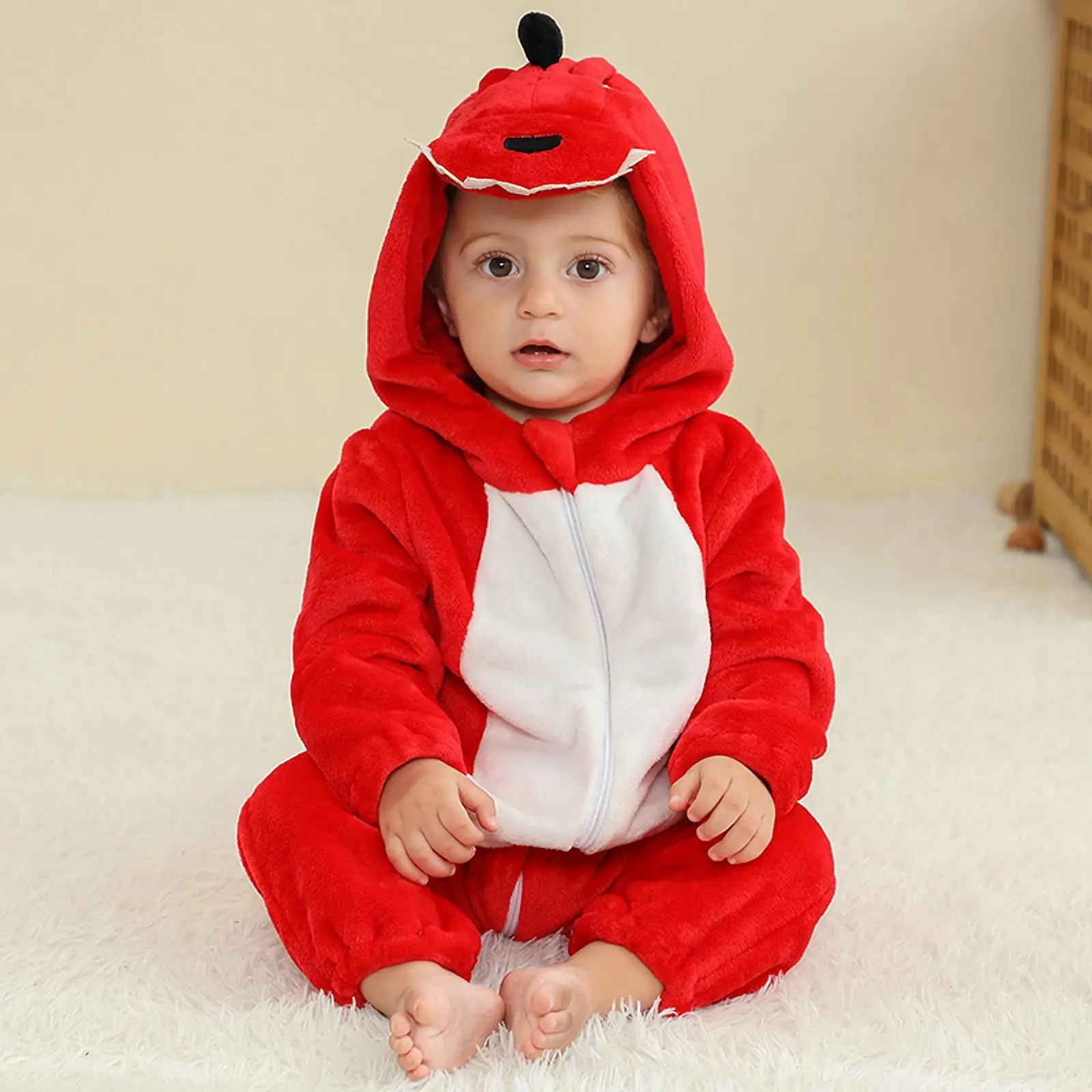 Mono con capucha Halloween Stegosaurus para dormir y diario - imagen 2