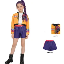 Disfraz de guerrero K-Pop Rumi para niños, traje de Carnaval