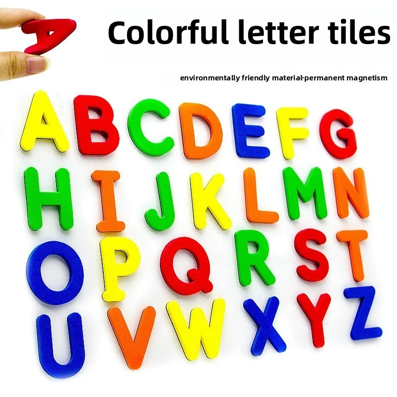 Pegatinas magnéticas para la nevera con letras y números educativos