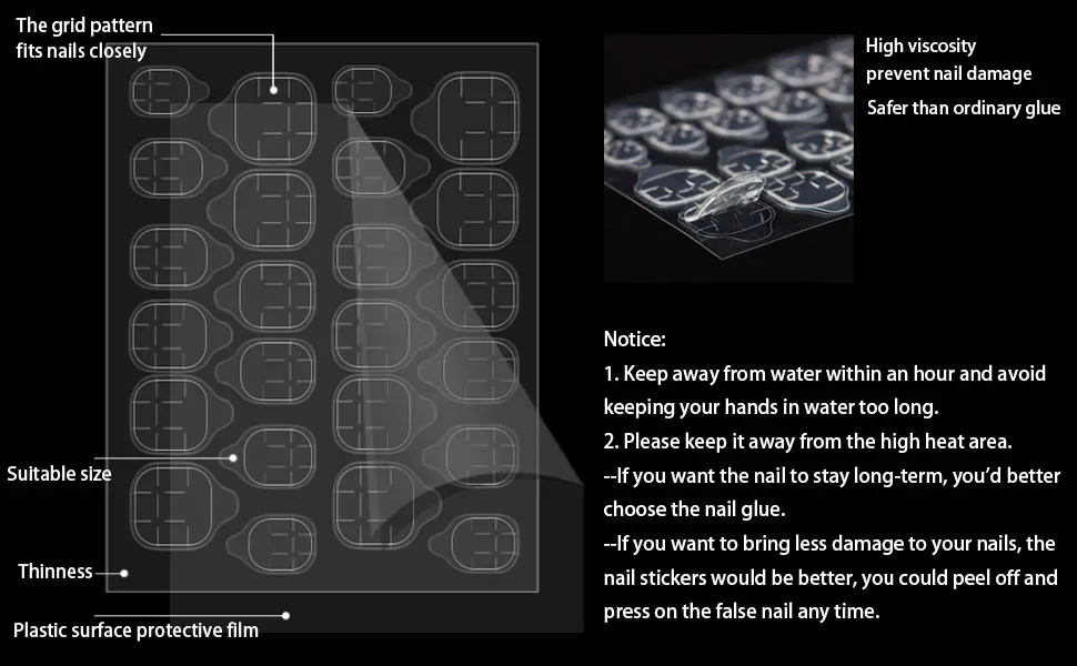 Detalle de adhesivo para gel y puntas